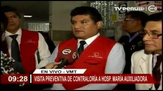 Visita preventiva de Contraloría a Hospital María Auxiliadora [upl. by Onileva]