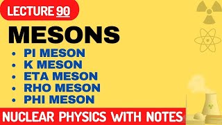 Meson  Pi meson  K meson  Eta meson  Rho meson  Phi meson  Types of Mesons [upl. by Anneres]