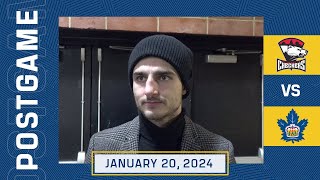 Toronto Marlies Media Availability  Postgame vs Charlotte Checkers  January 20 2024 [upl. by Lemyt]