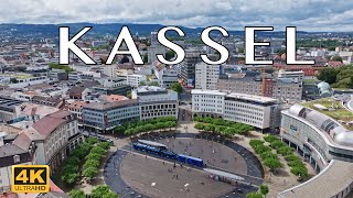 Kassel  Germany 🇩🇪  4K Drone Footage With Subtitles [upl. by Elkraps]