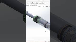 Hydraulic cylinder in solid worksolidworks hydraulic cylinder cad cad modeling [upl. by Southworth]