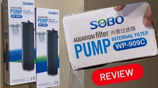 Sobo Aquarium Internal Corner Filter  Model WP  909c Review  Best Filter  aqualover [upl. by Ellehcan502]