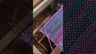 Hem Stitching a Woven Scarf weaving hemstitching rigidheddleweaving [upl. by Pulsifer]