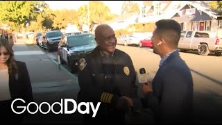 Stockton Police Chief Celebrates Genova Bakery’s 106th with a Sandwich [upl. by Ettezil]