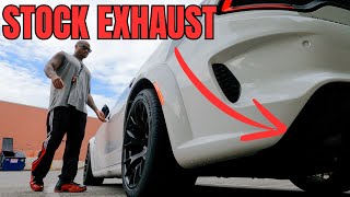 The Dodge Hellcat Stock Exhaust Sounds Different In Cabin [upl. by Ferrell]