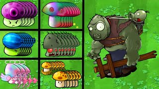 PVZ 1 Hybrid Challenge  5 Hybrid Mushrooms Vs Nut Gargantuar Challenge Epic Battle [upl. by Marino]