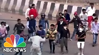 Violence Erupts On The Streets Of New Delhi Over Controversial Citizenship Law  NBC News [upl. by Yoshi]