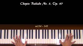 Chopin Ballade No 3 Piano Tutorial Part 2 old [upl. by Nemad]