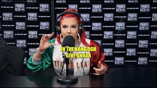 JUSTINA VALENTINE  JUSTIN CREDIBLE FREESTYLE ON POWER 106 WITH LYRICS [upl. by Abrams387]