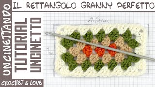 Come fare un Rettangolo Granny con la forma che vuoi  Tutorial Uncinetto [upl. by Herbie]