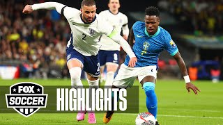 England vs Brazil International Friendly Highlights  FOX Soccer [upl. by Bathsheb]