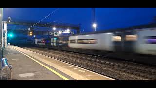 Rugeley Trent Valley Railway Station 390153 AWC Pendolino passes on 1A52 on 27th October 2024 [upl. by Haleemaj]