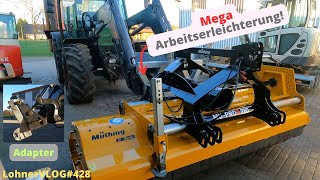 LohnerVLOG428 Frontladeradapter im Einsatz I Mulcher einwintern Sprühöl I Fendt 614 Wartung der VA [upl. by Terrie456]