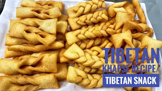 Crispy Tibetan Khapse Recipe Losar Khapse How To Make Tibetan Khapse At Home Tibetan Snack [upl. by Bjork129]