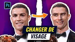 CHANGER ou REMPLACER un VISAGE par un autre Tuto Facile Photoshop [upl. by Kirsteni]