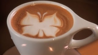 How to Etch a Butterfly  Latte Art [upl. by Eural]