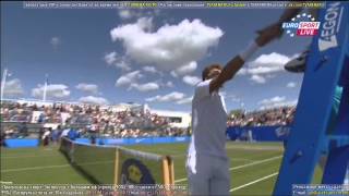 Aegon Open Nottingham I Championship point I Denis Istomin VS Sam querrey [upl. by Ettennek]