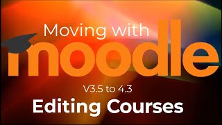 Moving with Moodle  Editing Courses [upl. by Hayn]