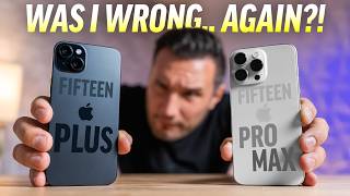 iPhone 15 Plus vs 15 Pro Max  REAL Differences after 1 week [upl. by Grogan556]