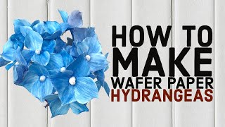 How to make wafer paper hydrangea flower wafer paper decoration [upl. by Vola]