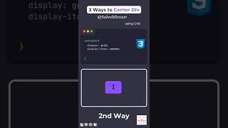 🔥3 Ways to Center Div  Master the art of div centering with these 3 easy CSS technique  Web Design [upl. by Hanover925]