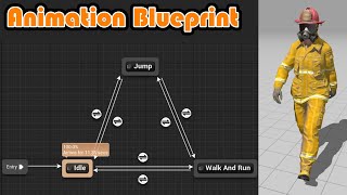 How To Make An Animation Blueprint And Blendspace  Unreal Engine 4 Tutorial [upl. by Kosaka]