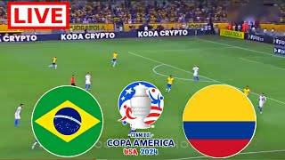 Brazil Vs Colombia Live Football  Copa America 2024  Match Live Today  Full Match gameplay pes21 [upl. by Llirpa352]