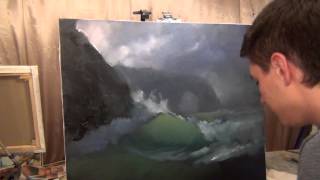 How to draw sea waves Sea storm The best lesson [upl. by Sixele]