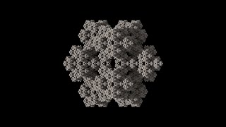 3D fractal icosahedron flake or Sierpinski icosahedron [upl. by Bunnie]