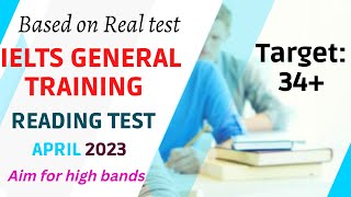 IELTS reading general training test with answers  April 2023 [upl. by Annayk]