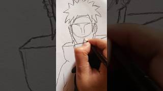 Pain naruto character 😊🤨anime sketch drawingshortsanimesketch [upl. by Lyell]