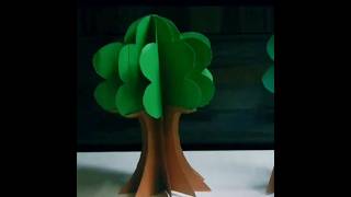 Paper Tree for School Project  3D Paper Tree for model diy schoolproject shorts craft [upl. by Anavi168]