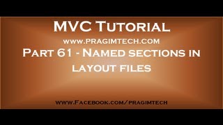 Part 61 Named sections in layout files in mvc [upl. by Guss583]