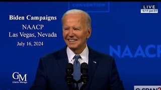 President Biden in Swing State Nevada  NAACP Convention Full Speech [upl. by Gabriello]