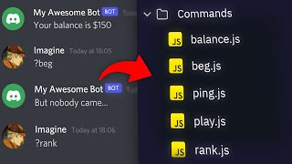 Command Handler  Help Command  How to make a Discord Bot Without Downloading Anything [upl. by Marigolde976]