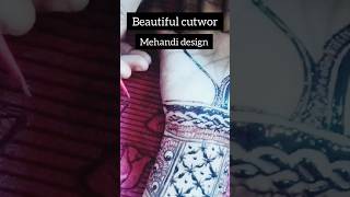 Beautiful cutwork mehandi designs😍 mehndi simple simplemehndi cutwork song henna art [upl. by Naivaf]