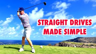 One Simple Tip For Straight Drives  Golf Swing Drills [upl. by Alamap]