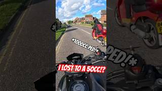 MT07 VS 50CC MOPED motorcycle motovlog mt07 motorbike bikelife motorcyclelife twowheeler [upl. by Ahsirahc710]