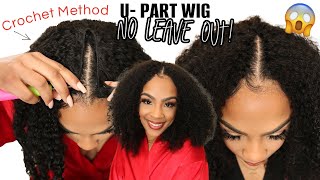 😳VIRAL CROCHET BRAID METHOD on a V Part WIG🔥NO LEAVE OUT AT ALL 😱 WOW Hergivenhair [upl. by Ynahteb610]