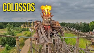 COLOSSOS POV  Prefabricated Wooden Coaster  Heide Park [upl. by Lleynad]