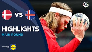 Denmark vs Iceland  Highlights  Main Round  Mens EHF EURO 2022 [upl. by Lleddaw]