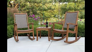 Outdoor Interiors Rocking Chair Assembly [upl. by Aissatsan]