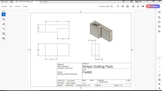 Fusion 360  Simple Orthographic Isometric Drawing  Part 2 [upl. by Yrhcaz]