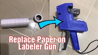 How To Replace Price Tag Paper Into a Labeler Gun Model MX 5500 20 x12mm Quick Tutorial Tips [upl. by Nedi699]