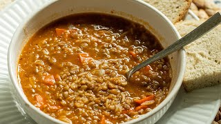 Greek Lentil Soup with Rice Dads Fakes Recipe [upl. by Barker]