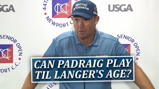 Padraig Harrington Will You Be Still Be Playing At Bernhard Langers Age [upl. by Oflunra]