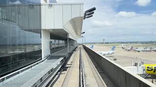 Dallas Fort Worth Airport Skylink Transfer from Terminal D to E [upl. by Dnomayd]