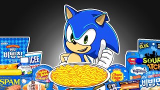 Sonic the Hedgehog 3  SONIC Convenience Store BLUE Food Mukbang Animation  ASMR [upl. by Ecadnac]