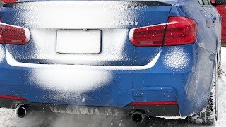 BMW 340 xdrive in snow 0100 kph Acceleration [upl. by Eirek]