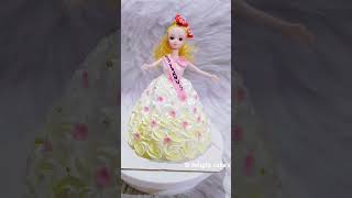 Barbie doll cake 1Mrap song trending cakedecorating food [upl. by Meilen]